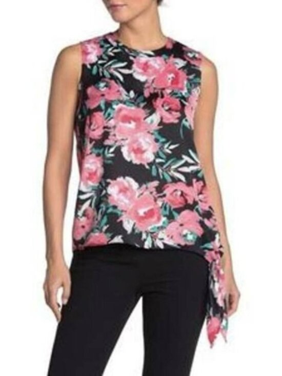 Calvin Klein Tops - Calvin Klein Floral Side Tie Sleeveless Top